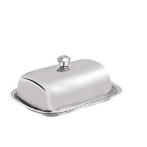 Bandeja para Queso de Acero Inoxidable, Acabado Brillante, para Mesa de Cocina, Elegante Plato para Servir Mantequilla - Product Image 1