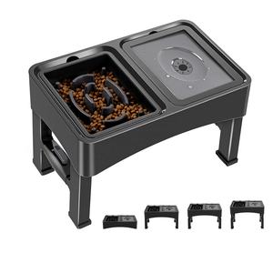 Set mangkuk hewan peliharaan Diy, mangkuk anjing yang ditinggikan dengan 4 tinggi dapat diatur berdiri lambat - Product Image 1