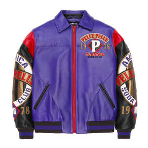 Chaquetas de Cuero Cortas Personalizadas al por Mayor para Hombre, Estilo Retro Vintage, Casual, con Cierre, Bordado con Motivos de Motocicleta, para Invierno - Product Image 1