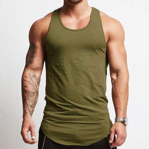 Wholesale sleeveless shirt men cotton tank gym tank lightweight workout tank for training wear factory - Product Image 4