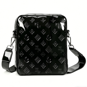 Sac bandoulière en cuir PU noir imperméable, nouveauté 2026, très vendu, sac léger décontracté et professionnel pour homme avec sangle réglable - Product Image 5