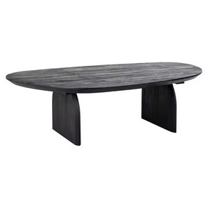 New Arrival Nordic Minimalist Dark <b>Walnut</b> Wood Tapered Base Round Coffee <b>Table</b> For Executive Suite Lounge Coffee <b>Table</b> - Product Image 3