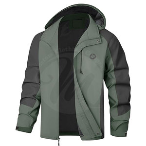 Chaqueta de lluvia para hombre hecha a medida, mejor precio, chaqueta de lluvia de nailon y poliéster para venta en línea - Product Image 3