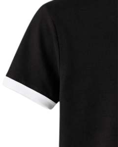 Camiseta Ringer Negra Personalizada para Mujer con Cuello y Ribete de Manga en Contraste Blanco, Top Casual de Verano de Manga Corta de Algodón para Streetwear - Product Image 6