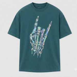 เสื้อยืดพิมพ์ลายสะท้อนแสงสุดพิเศษสำหรับผู้ชาย เสื้อยืดผ้าฝ้ายเนื้อนุ่ม แขนสั้น ลำลอง น้ำหนักเบา แฟชั่นทันสมัย สวมใส่ได้ทุกวัน - Product Image 1