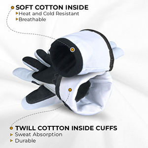 Gants de sécurité de soudage personnalisés de qualité supérieure, résistants à la chaleur pour travaux métalliques, durables, antidérapants pour écran. - Product Image 2