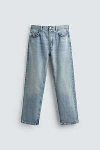 <b>Men's</b> Vintage High Waist Wide Leg <b>Jeans</b> Stonewashed Light Blue Denim Loose Fit Pants - Product Image 4