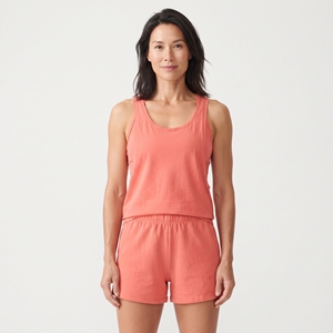Débardeur de yoga court pour femme, sans manches, respirant, coupe ample et carrée, avec grandes emmanchures, idéal pour l'entraînement et la gym, vêtement de sport, vente en gros - Product Image 1