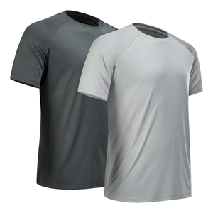 Camiseta de Punto para Hombre, Cuello Redondo, Color Sólido, Manga Corta, Corte Regular, Secado Rápido, Transpirable, 100% Algodón, Estilo Casual, para Gimnasio - Product Image 6