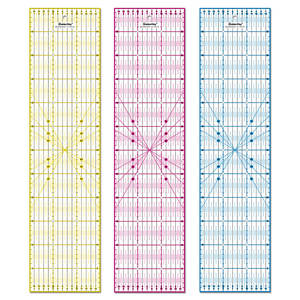 High Quality Durable Acrylic Transparent <b>Quilting</b> Ruler Set Goldenway Brand 2.8mm <b>Thickness</b> 9mm Hanging Hole Customized Design - Product Image 1