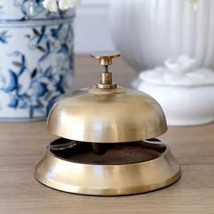 Campana de escritorio de metal resistente, campana de servicio para recepción, campana de llamada para huéspedes, para mostrador de hotel o restaurante - Product Image 1