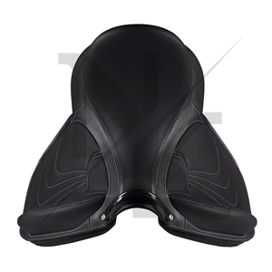 Selle de dressage artisanale de qualité supérieure en cuir naturel souple, avec siège profond en bois, épaisse, pour l'équitation anglaise, produits équestres d'Inde. - Product Image 6