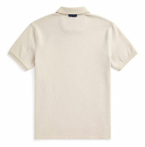 Camisa de Hombre Personalizada de Algodón Piqué, Color Caqui Sólido, Manga Corta, Corte Ajustado, Transpirable, Informal, para Golf, Tenis, Trabajo, Uniforme - Product Image 4