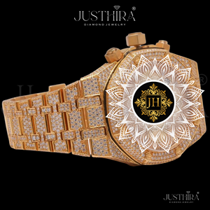 Montre pour homme en acier inoxydable de qualité export, avec diamants Moissanite, saphirs et cristaux de quartz, style classique, affaires, antique, durable - Product Image 3