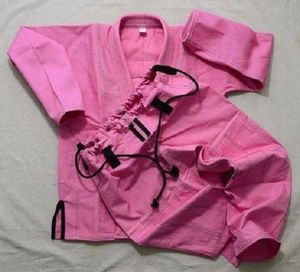 Kimono de Jiu Jitsu Brasileño Rosa Personalizado OEM ODM, Uniforme de Tejido Perla, Producción a Medida con Marca Privada, Exportación Mundial de Fábrica - Product Image 1