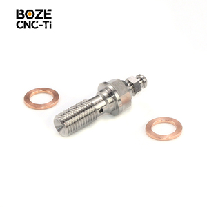 Vis de raccord banjo en titane GR5 M8*1.0 usinée CNC pour boulon banjo de frein à disque, marque <span class=keywords><strong>BOZE</strong></span> - Product Image 1