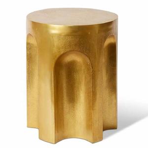 Recién llegado, mesa auxiliar de aluminio tradicional con acabado dorado, mesa de centro hecha a mano para dormitorio y apartamento - Product Image 6