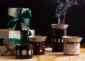 Ensemble de brûleurs à bakhoor Oud céleste de qualité supérieure, Trio de coupelles en cuivre métallique, Décoration d'autel Wiccan, Ornement de table pour aromathérapie - Product Image 4