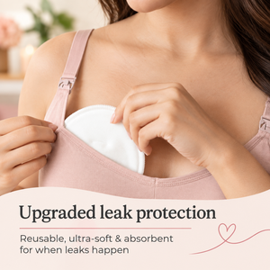 Coussinets d'allaitement lavables pour les mamans qui allaitent |   Coussinets d'allaitement réutilisables en bambou |   Coussinets d'allaitement doux et absorbants en forme de goutte d'eau - Product Image 3