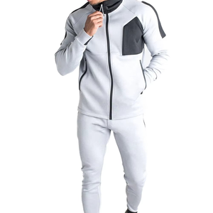 Survêtement Tech Fleece Slim-Fit avec Hoodie à Panneaux Contrastants et Pantalon Jogger, Vêtements de Sport à Séchage Rapide pour Hommes, Tenues de Gym - Product Image 2