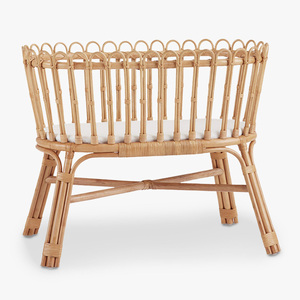 Lit bébé de haute qualité fabriqué au Vietnam, berceau durable en rotin canné pour nouveau-nés. - Product Image 4