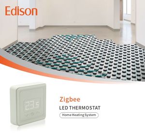 2025 Tuya Compatível Inteligente <span class=keywords><strong>Zigbee</strong></span> Termostato para Aquecimento de Água Design Moderno ABS + PC + V0 para Hotéis Villas Apartments - Product Image 4