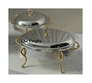 Juego de Tres Recipientes para Calentar Comida de Acero Inoxidable, Tamaño Personalizado, Calidad Superior, Estilo Clásico, para Servir en el Hogar y en Bodas - Product Image 6