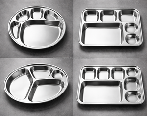 Placa Divisoria de Acero Inoxidable para el Mercado Europeo |   Plato de Metal Reutilizable para la Cena |   Logotipo Personalizado |   Pedidos al por Mayor - Product Image 2