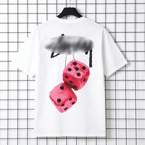 เสื้อยืดแขนสั้นพิมพ์ลายตัวอักษรสำหรับผู้ชายแบบกำหนดเอง เสื้อยืดลำลองพิมพ์ลายจุดแบบเรียบง่ายสำหรับผู้ชาย เสื้อยืดคุณภาพสูง - Product Image 2