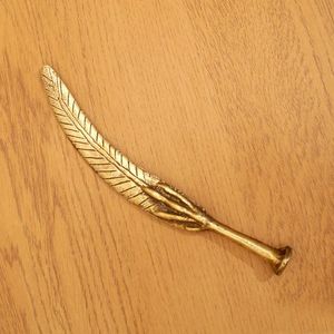Antique Designing Brass Butter <b>Knife</b> Gold Finishing Half Leaf Shape Cheese <b>Knife</b> With Metal Wire Handle for Home Daily Use <b>Knife</b> - Product Image 5