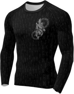 <b>Custom</b> Printed Long Sleeve Rash Guard <b>Compression</b> <b>Shirt</b> for Men with Viking <b>Design</b> Sublimation Print Full Sleeve Quick Dry - Product Image 5