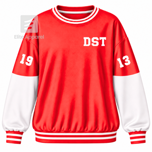 Delta Sigma Theta Sorority <b>Sweatshirt</b> With Crew neck And Embroidered Logo full Sleeve red & <b>white</b> trendy <b>sweatshirt</b> for female - Product Image 1