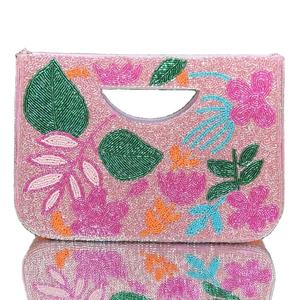 กระเป๋าสะพายไหล่ลายใบไม้ดอกไม้สุดคลาสสิกสุดอินเทรนด์งานแฮนด์เมดลูกปัดปักสีผสมสีสันน่ารักมีสไตล์ดีไซน์ใหม่ - Product Image 1