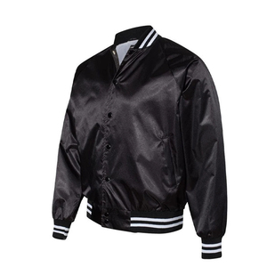Chaqueta Satinada Resistente al Viento de Alta Calidad y Bajo MOQ, Nuevo Diseño, Chaqueta Varsity Satinada para Hombre, Chaqueta Satinada Resistente al Viento Ecológica Personalizada para Hombre - Product Image 4