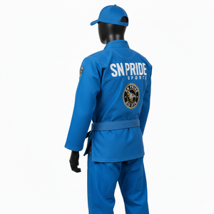 Meilleures ventes – Ensembles d'uniformes BJJ unisexes à faible MOQ avec logo frontal, équipement d'entraînement OEM, uniforme BJJ léger pour arts martiaux - Product Image 4