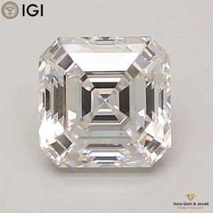 Diamant de laboratoire CVD de 1,50 carat, couleur D, clarté VS2, avec certificat IGI, taille Asscher, pour la création de bagues haut de gamme - Product Image 1