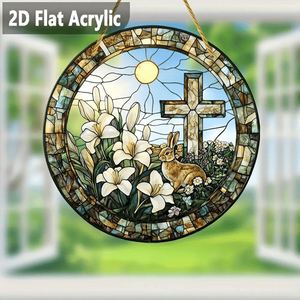 CIFbuy Acchiappasole Coniglietto Pasquale da Appendere alla Finestra, Decorazione Bohémien in Acrilico per Portico, Regalo TikTok per Servizio Ritiro Temu - Product Image 1