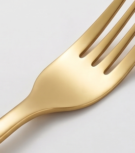 <b>Golden</b> Flatware <b>Set</b> With High Mirror Polish Elegant Design Dishwasher Safe Metal <b>Cutlery</b> For Wedding Tabletop Use - Product Image 2
