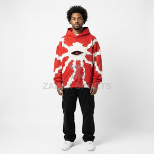 OEM ODM Personnalisé Patch brodé vieilli Appliqué Sur mesure Hiver 2 pièces Hoodie coupé-cousu Court Streetwear Homme - Product Image 6