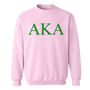 Winter <b>Pink</b> Letter Graphic Crewneck Sweatshirt Green Print 100% Cotton Fleece Pullover <b>Long</b> <b>Sleeve</b> Casual Fashion Streetwear <b>Top</b> - Product Image 1