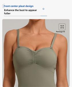 Mono Deportivo de Yoga para Mujer, con Tirantes Ajustables, de Secado Rápido, en Spandex/Nylon, con Bolsillos Laterales, Corto, para Actividades al Aire Libre - Product Image 4