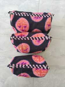 Lightweight Cotton <b>Makeup</b> Kits Set of 3 Durable Cosmetic <b>Organizer</b> Travel <b>Makeup</b> Bag Water Resistant Travel <b>Case</b> for Women Bulk - Product Image 1