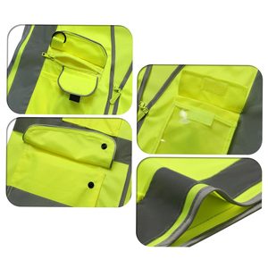 Chaleco de Seguridad de Alta Visibilidad, Uniformes de Construcción, Ropa de Trabajo EN 20471, Chaleco Reflectante de Seguridad con Múltiples Bolsillos y Cremallera para el Trabajo - Product Image 2