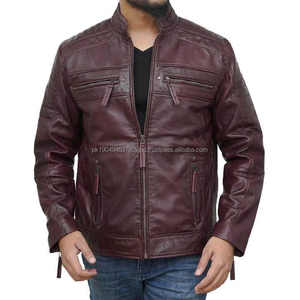 Factory Direct New Custom Genuine Leather <b>Winter</b> Zip up OEM&ODM Service Professional Made Less Price New Men Leather <b>Jacket</b> - Product Image 6