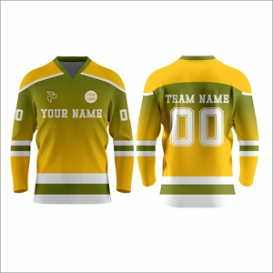 Uniforme de Hockey sobre Hielo Personalizado Más Vendido al por Mayor, Fabricante OEM ODM de Equipos Profesionales de Hockey, 100% Poliéster Transpirable - Product Image 1