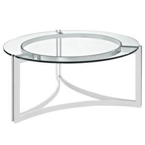 Table basse moderne en verre trempé avec base en acier inoxydable écologique, meubles en métal pour salon, usage domestique et hôtelier - Product Image 5