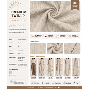 Tissu mélangé twill de qualité supérieure D - Product Image 3