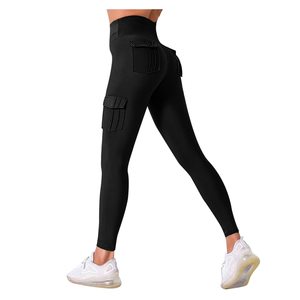 Leggings de equitación para mujer, cintura alta, pantalones de equitación, pantalones de yoga para correr con bolsillo - Product Image 4