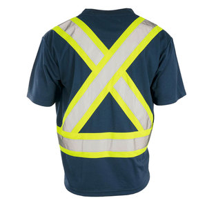 OEM Lightweight Breathable Hi-Vis Reflective T-<b>Shirts</b> Construction Custom Logo Workwear Road Traffic Safety T-<b>Shirts</b> - Product Image 2