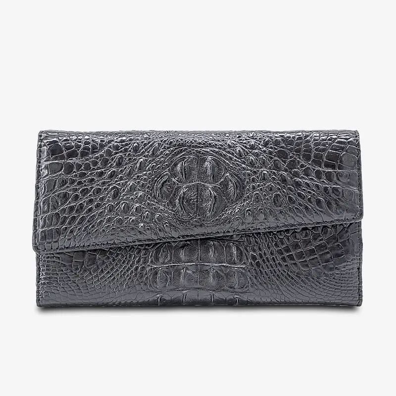 Long wallet from genuine crocodile leather women Clutch Size L19.5 x W 10.5cm original leather wallet custom leather wallet